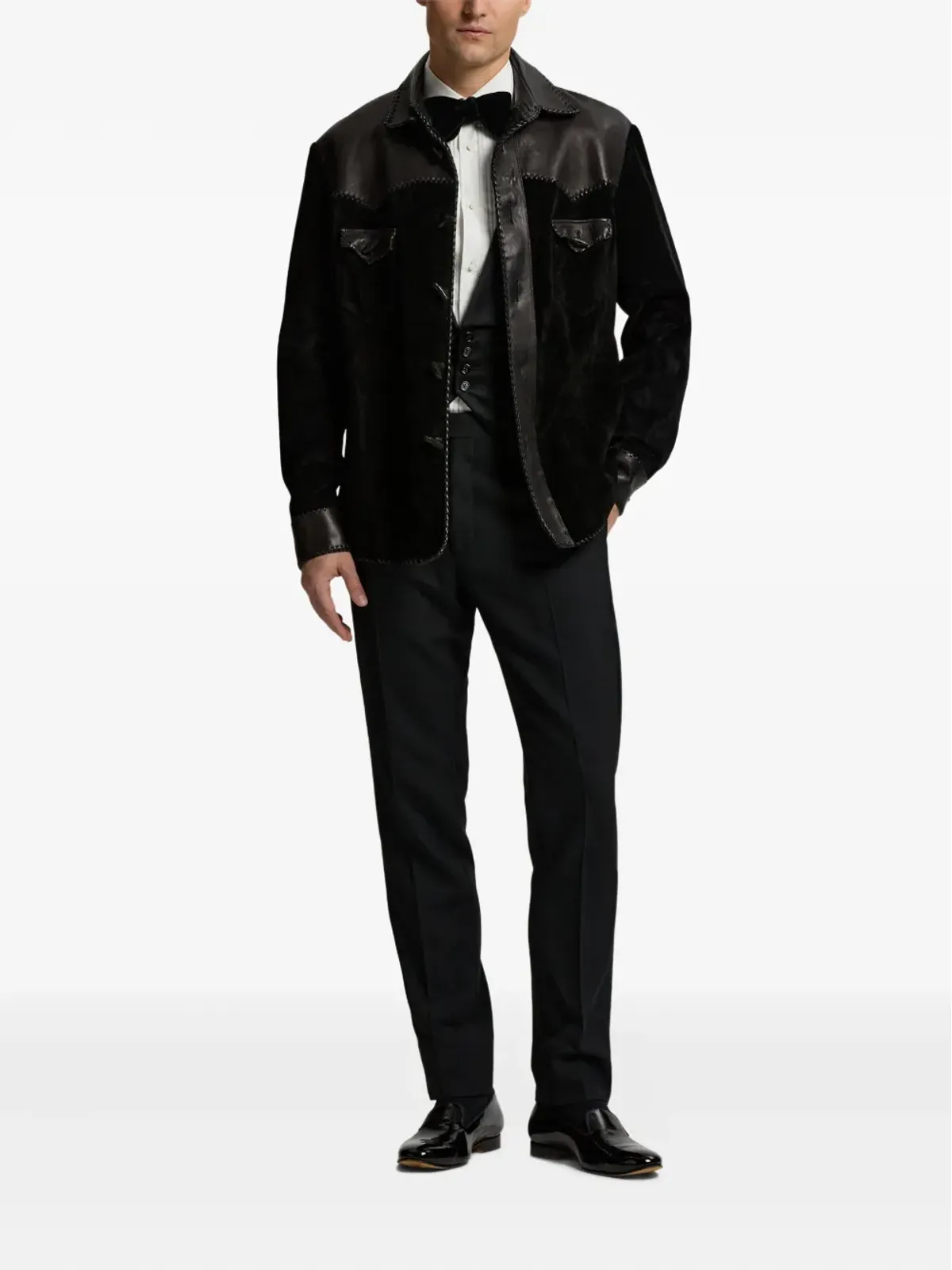 Ralph Lauren Purple Label スエードシャツジャケット - 画像2