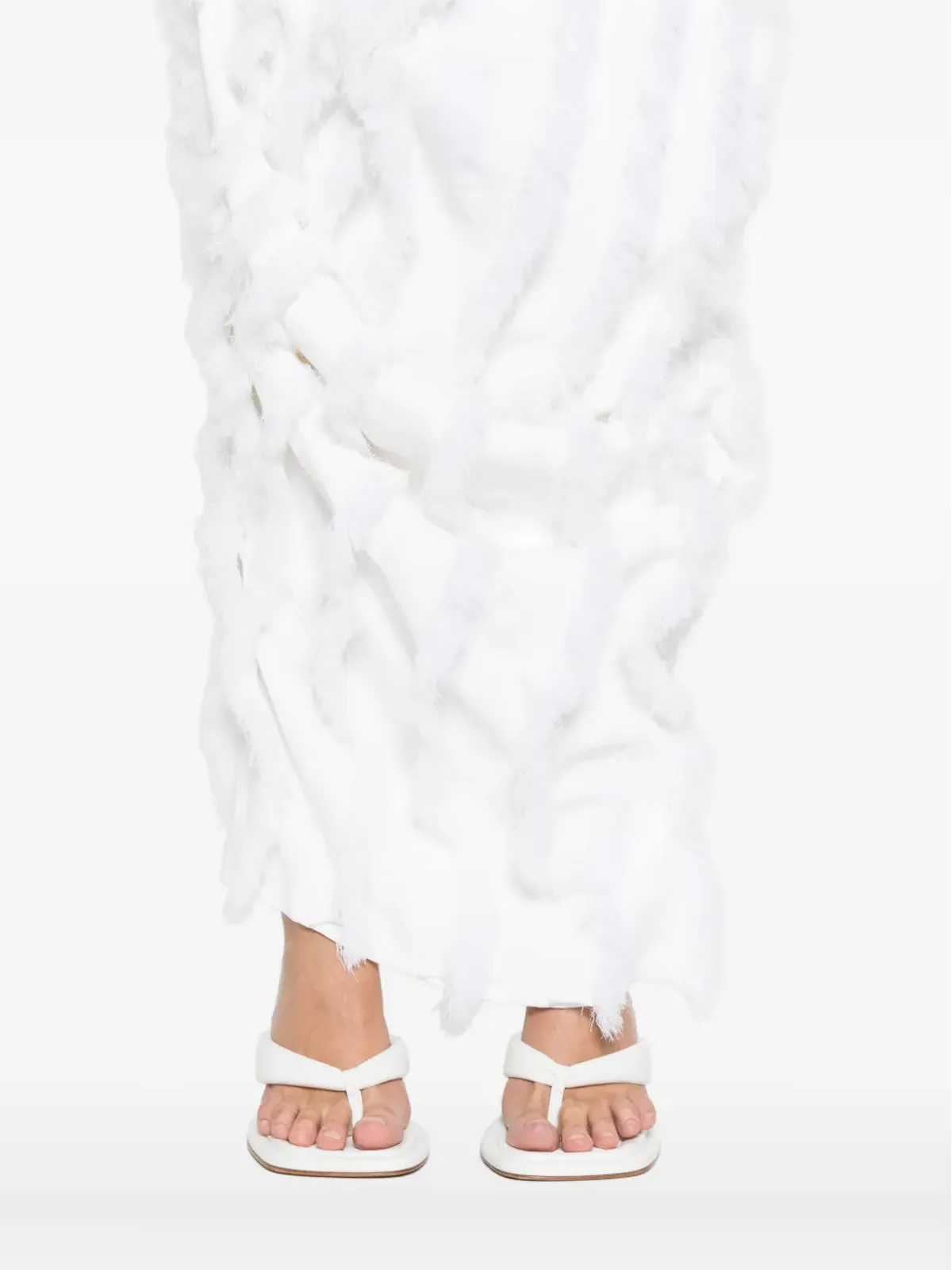 Jacquemus フリルのドレープマキシドレス - 画像5