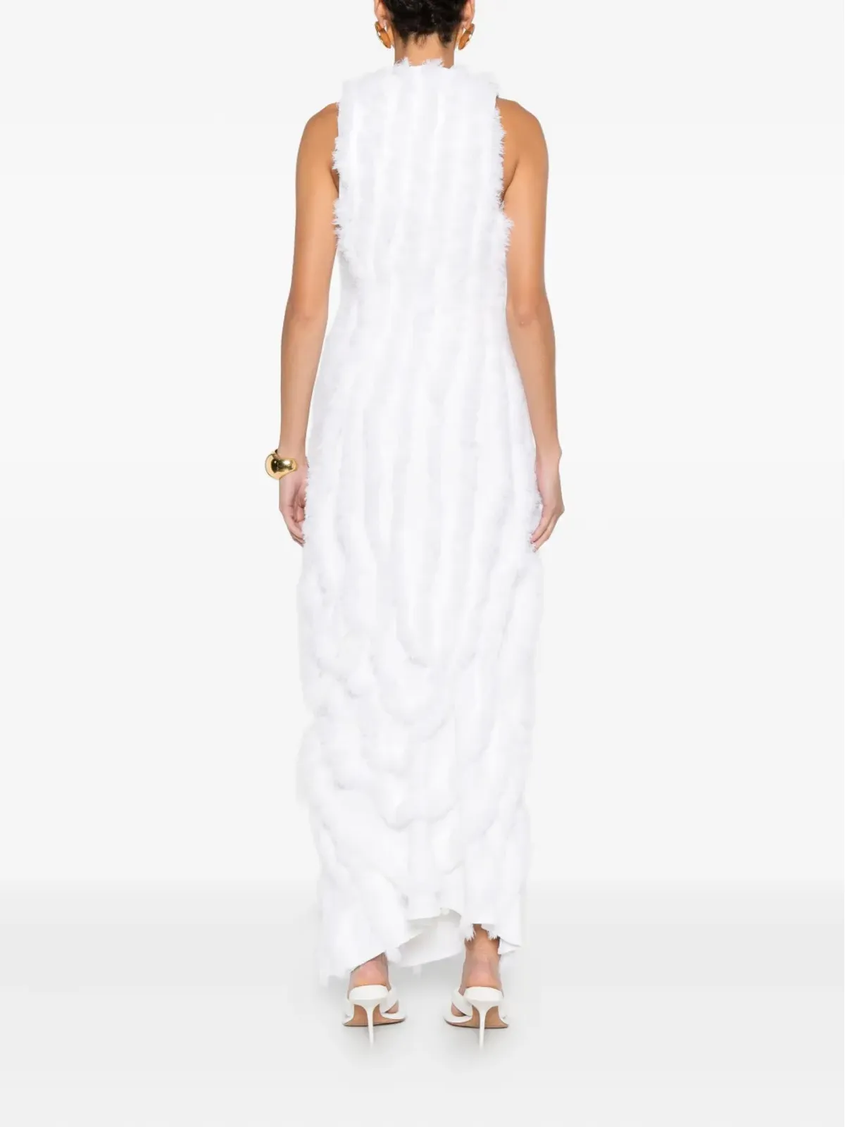 Jacquemus フリルのドレープマキシドレス - 画像4