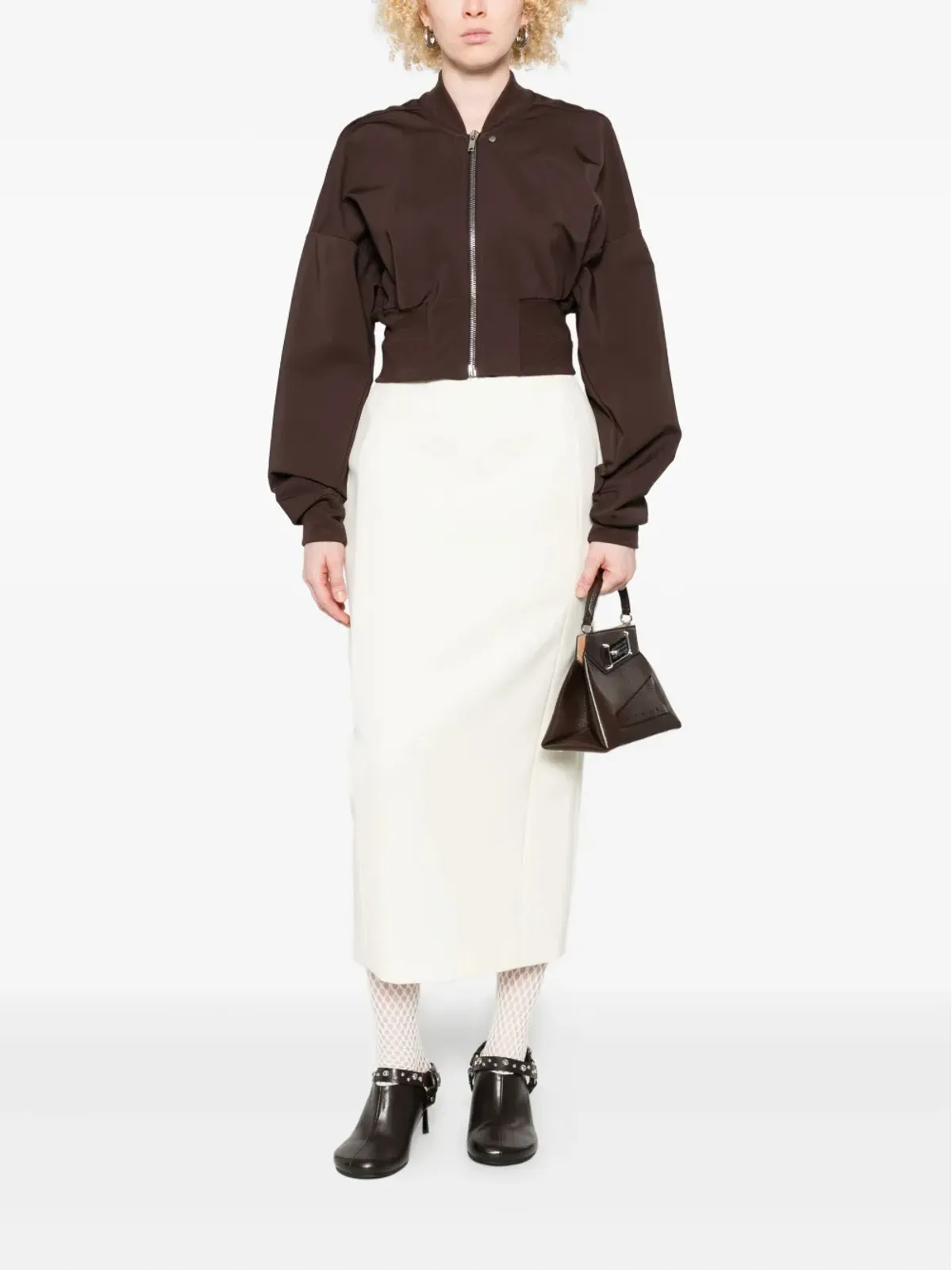 Rick Owens Lilies ジップフロント クロップドコート - 画像2