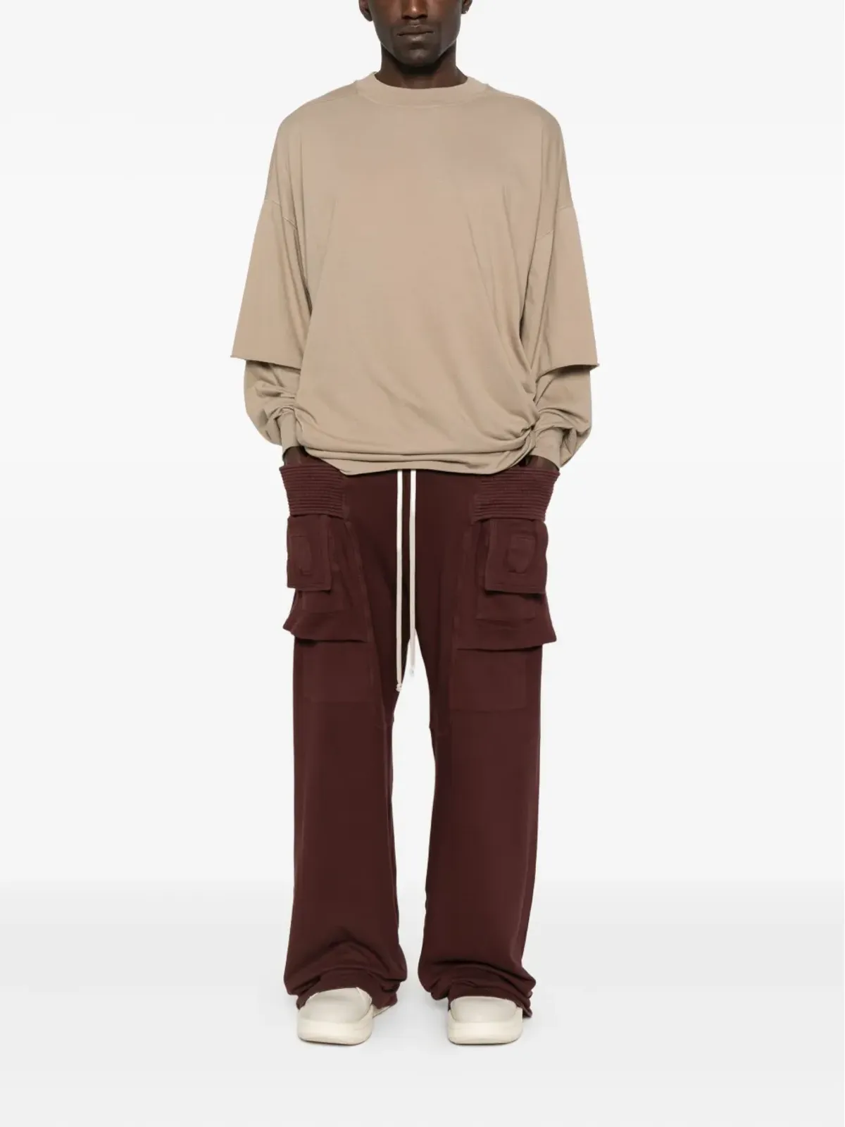 Rick Owens DRKSHDW Creatch カーゴポケット付きドローストリングパンツ - レッド - 画像2