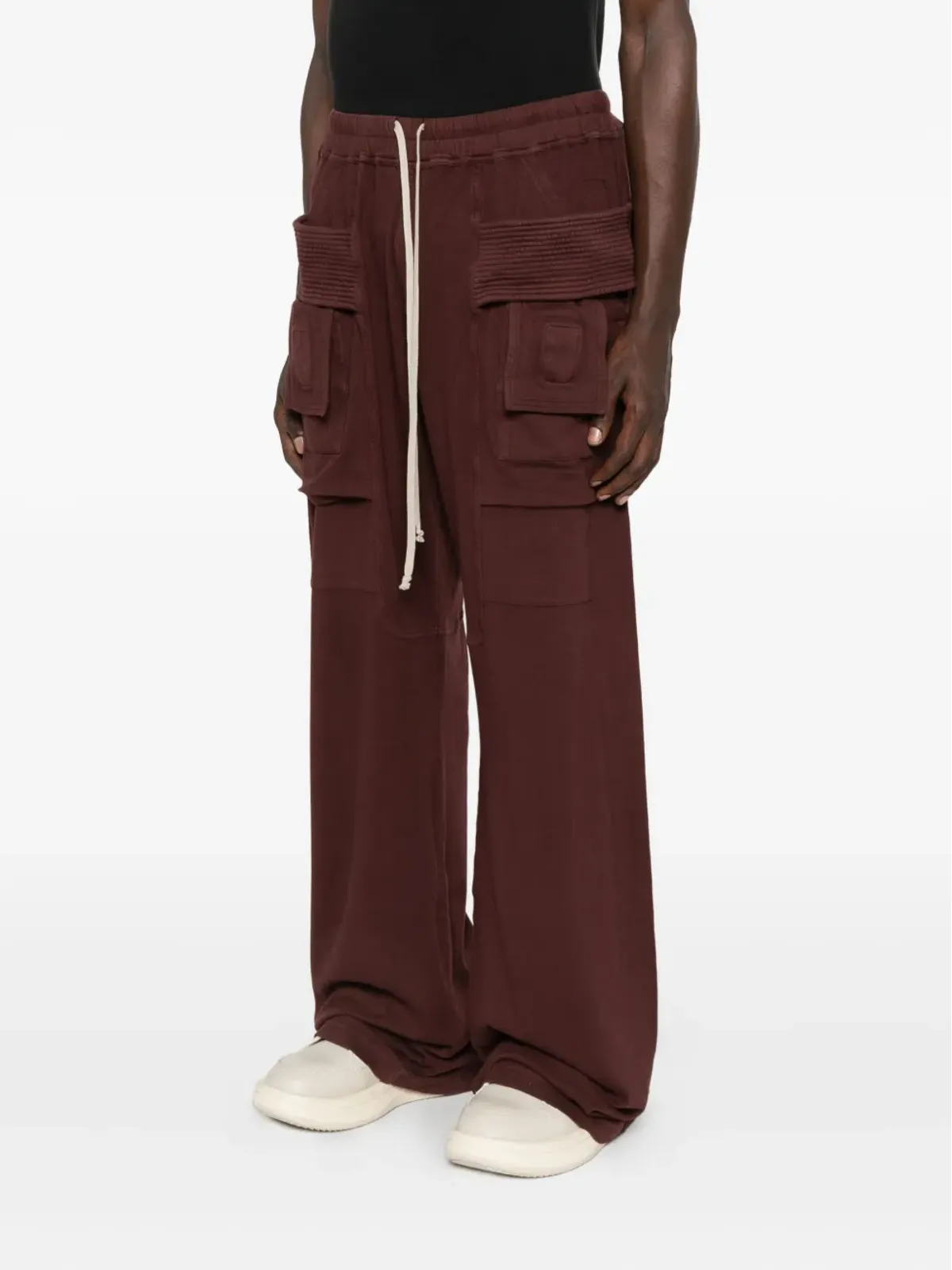 Rick Owens DRKSHDW Creatch カーゴポケット付きドローストリングパンツ - レッド - 画像3