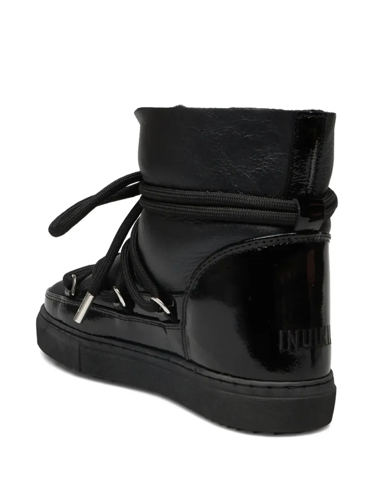 Inuikii Classic patent leather lace-up sneakers - Black - 画像4