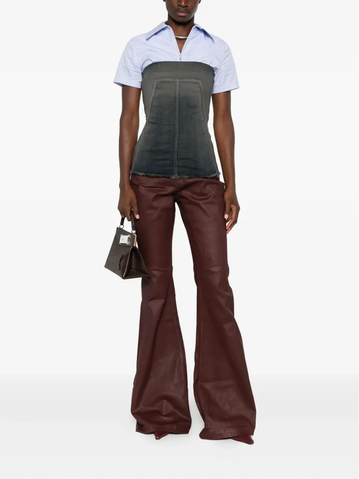 Rick Owens DRKSHDW ボラン ワックス加工デニムジーンズ - 画像2