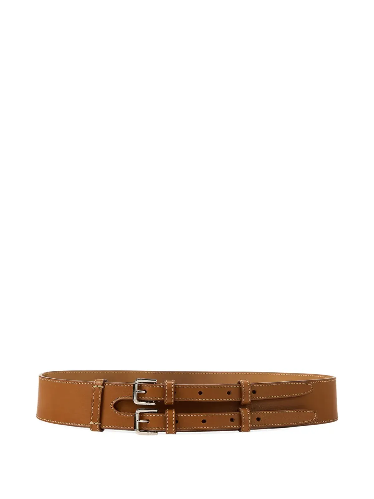 Ralph Lauren Collection ダブルバックルレザーベルト - 画像1
