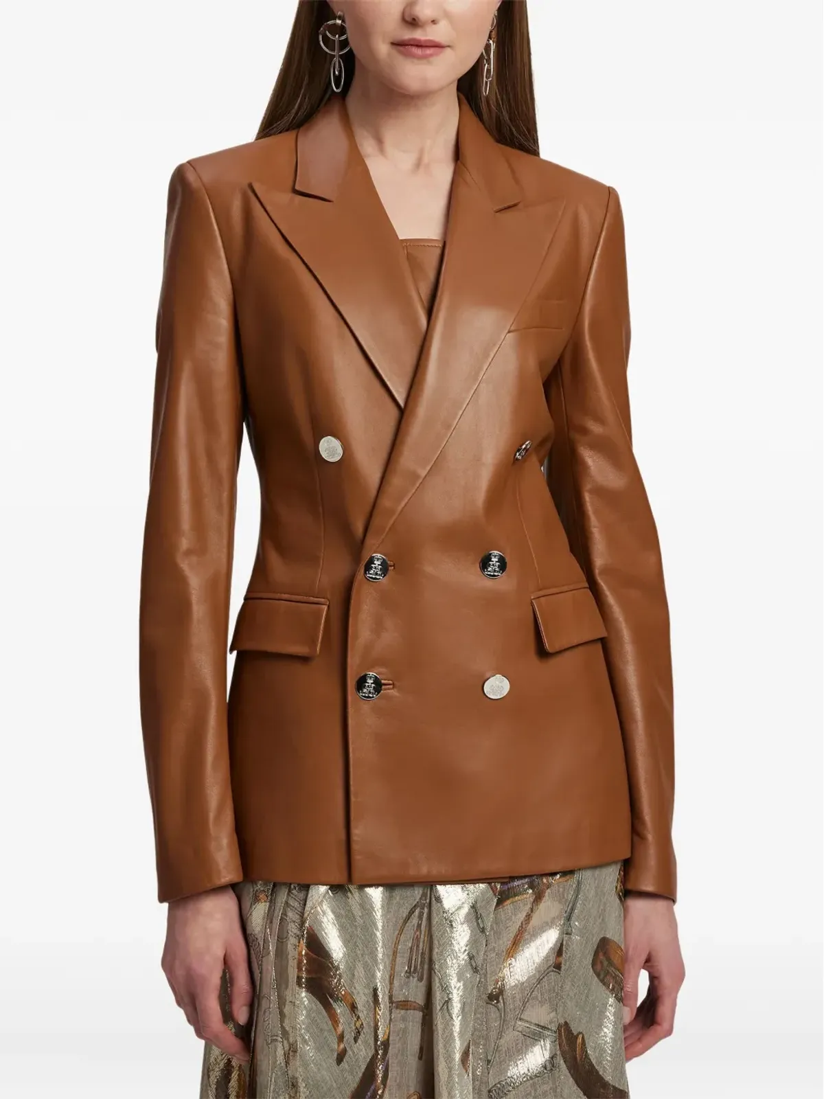 Ralph Lauren Collection Camden レザー ブレザー - 画像3