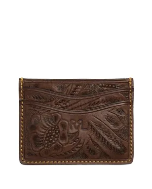 Ralph Lauren RRL 手彫りレザー カードホルダー（ブラウン） - サムネイル1