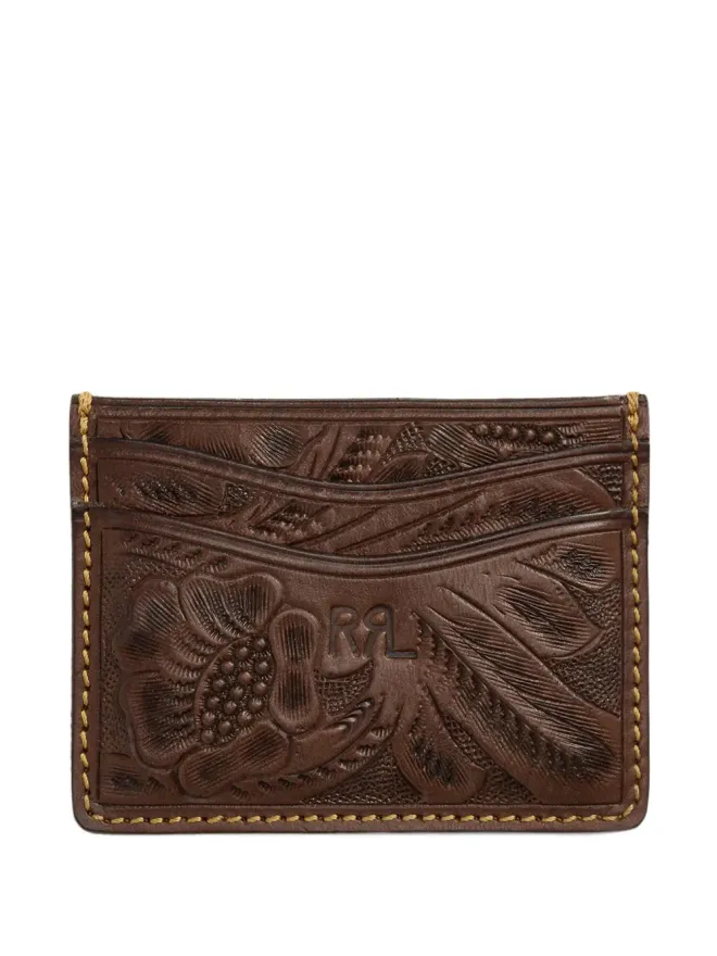 Ralph Lauren RRL Ralph Lauren RRL 手彫りレザー カードホルダー（ブラウン）の商品画像