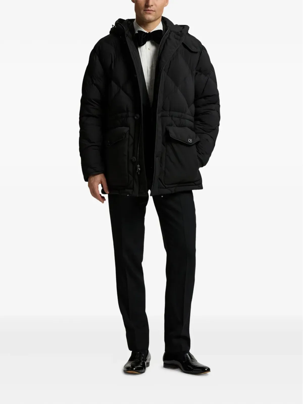 Ralph Lauren Purple Label フード付きダウンジャケット - ブラック - 画像2