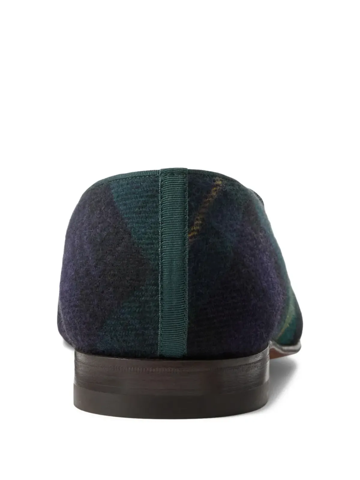 Ralph Lauren Purple Label タータンチェック刺繍ローファー - 画像3