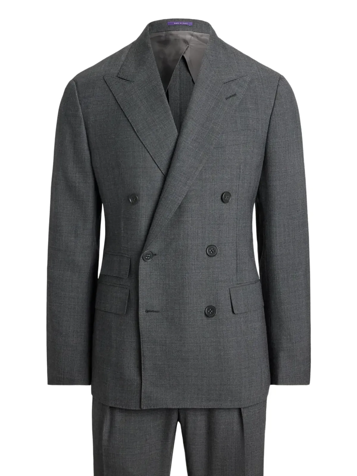 Ralph Lauren Purple Label ダブルブレスト テーラードブレザー グレー - 画像1