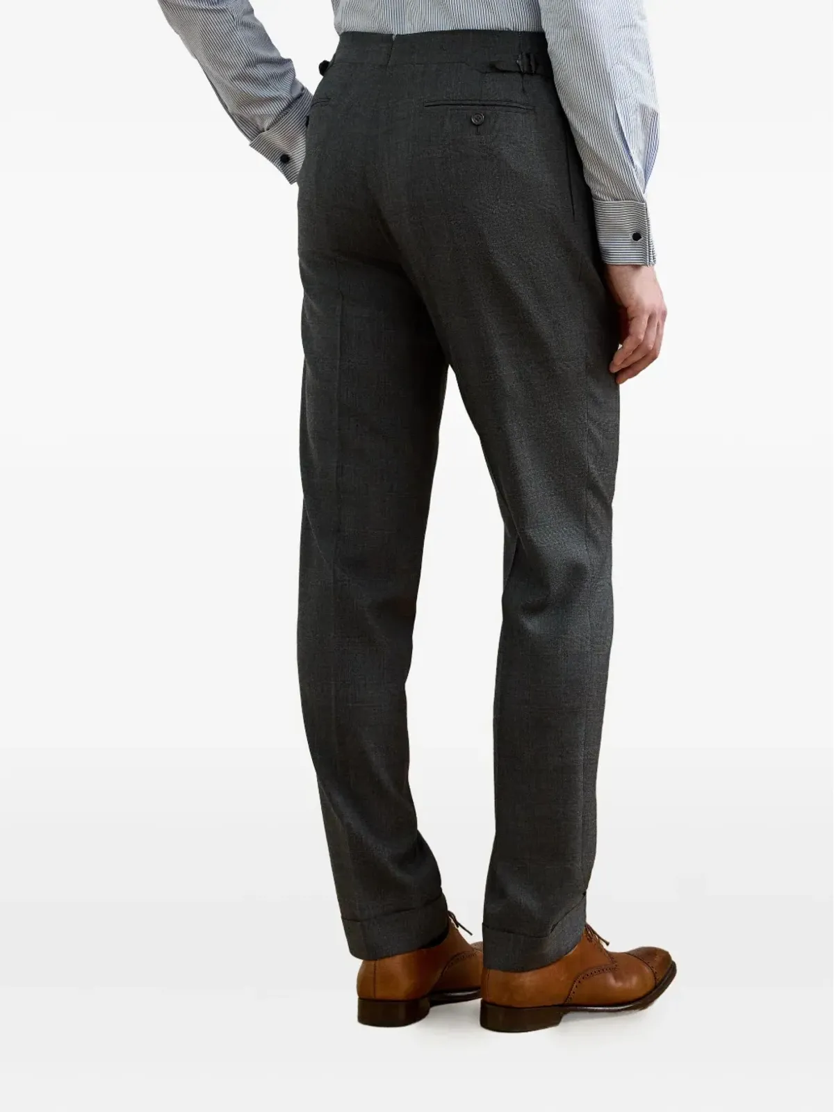 Ralph Lauren Purple Label ダブルブレスト テーラードブレザー グレー - 画像5