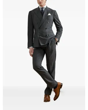 Ralph Lauren Purple Label ダブルブレスト テーラードブレザー グレー - サムネイル2