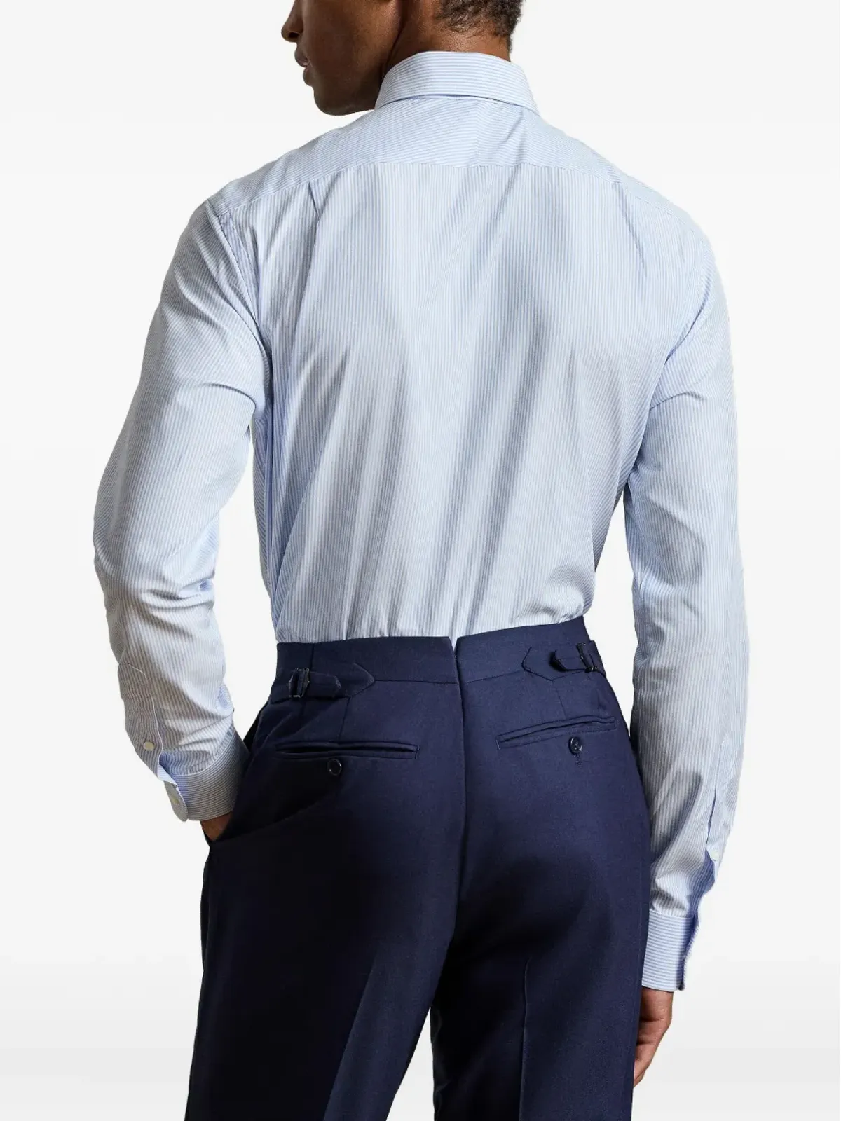 Ralph Lauren Purple Label ストライプ長袖コットンシャツ - 画像4