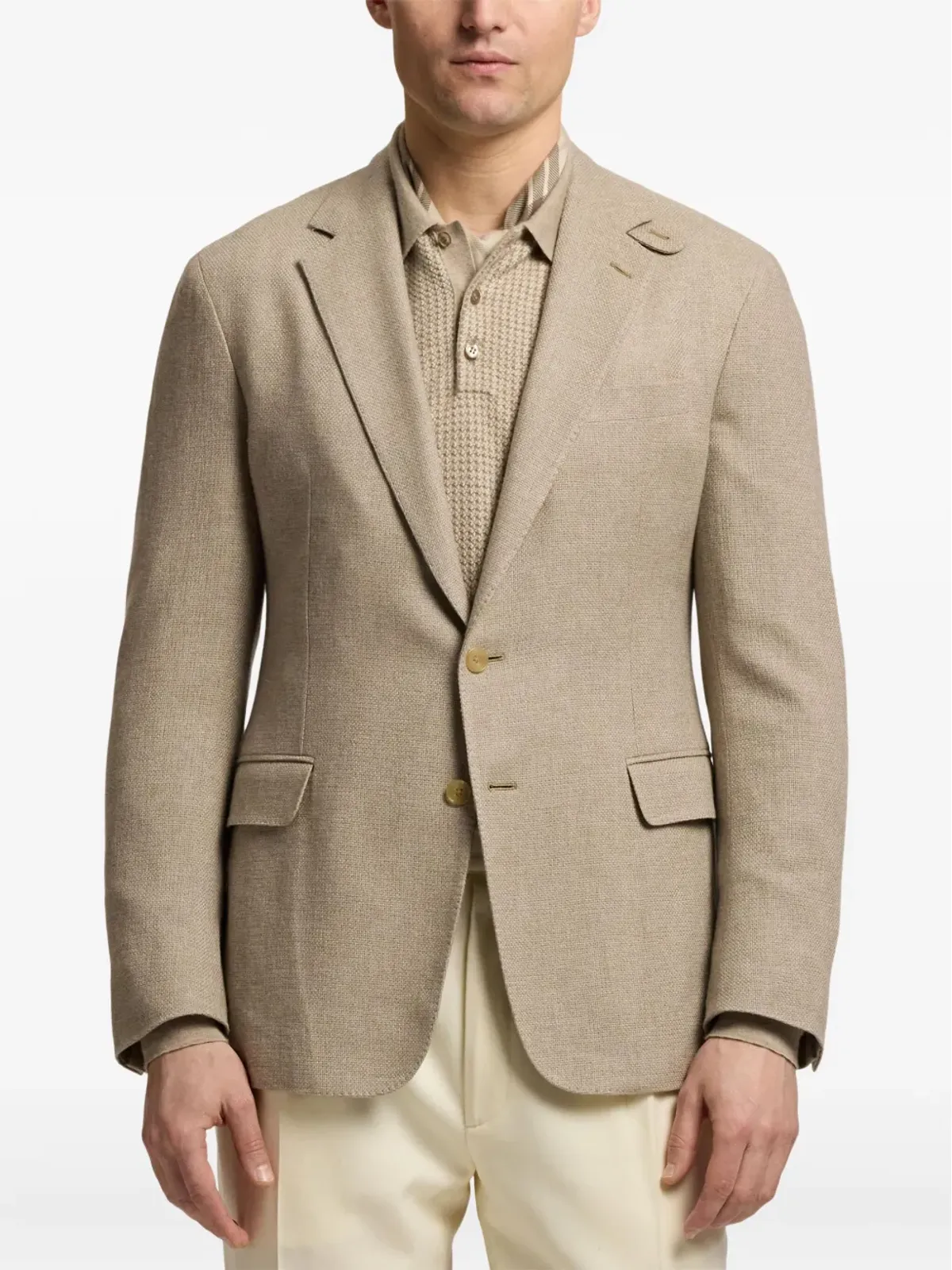 Ralph Lauren Purple Label テクスチャード2ボタンブレザー - 画像3