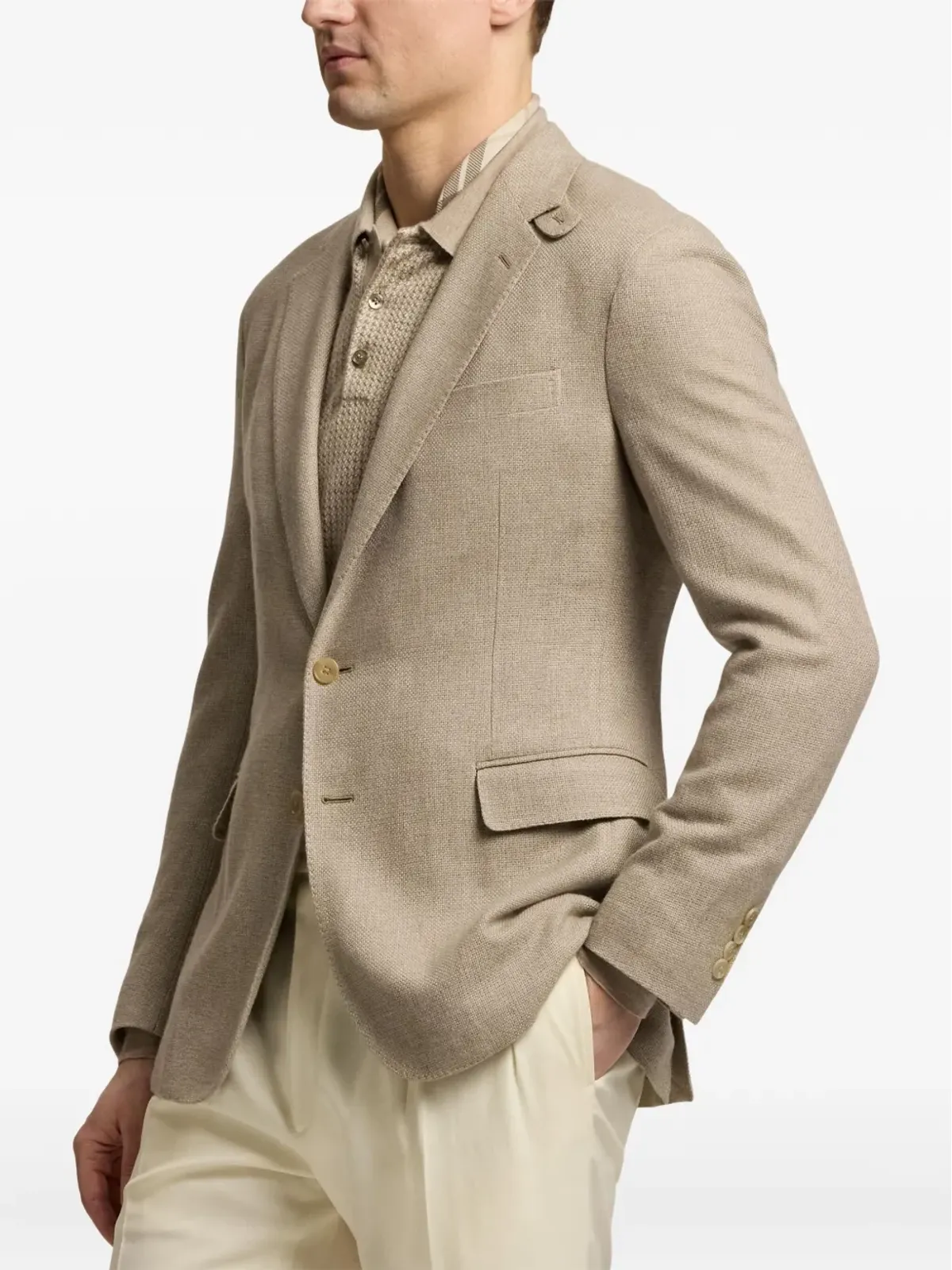 Ralph Lauren Purple Label テクスチャード2ボタンブレザー - 画像4