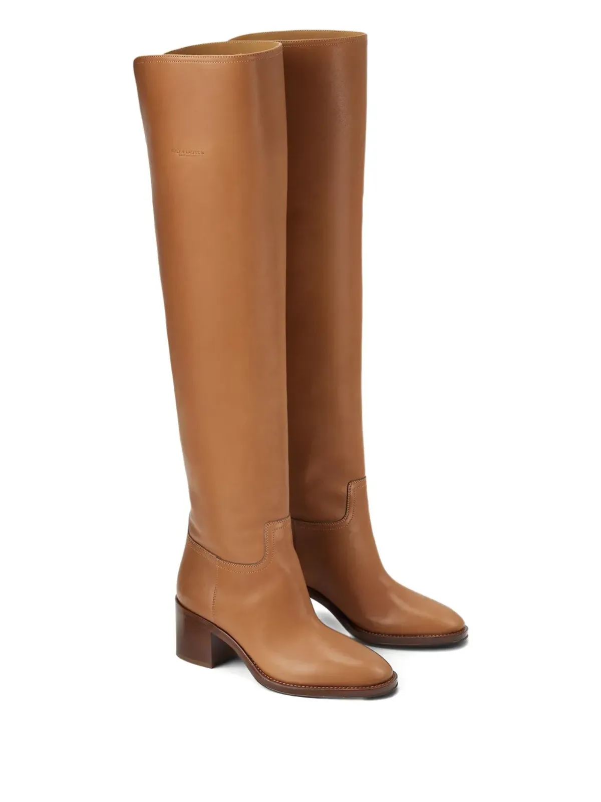 Ralph Lauren Collection Barnet leather knee-high boots - Brown - 画像2