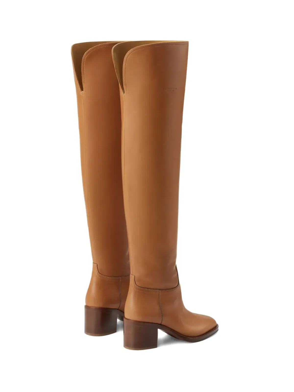 Ralph Lauren Collection Barnet leather knee-high boots - Brown - 画像3