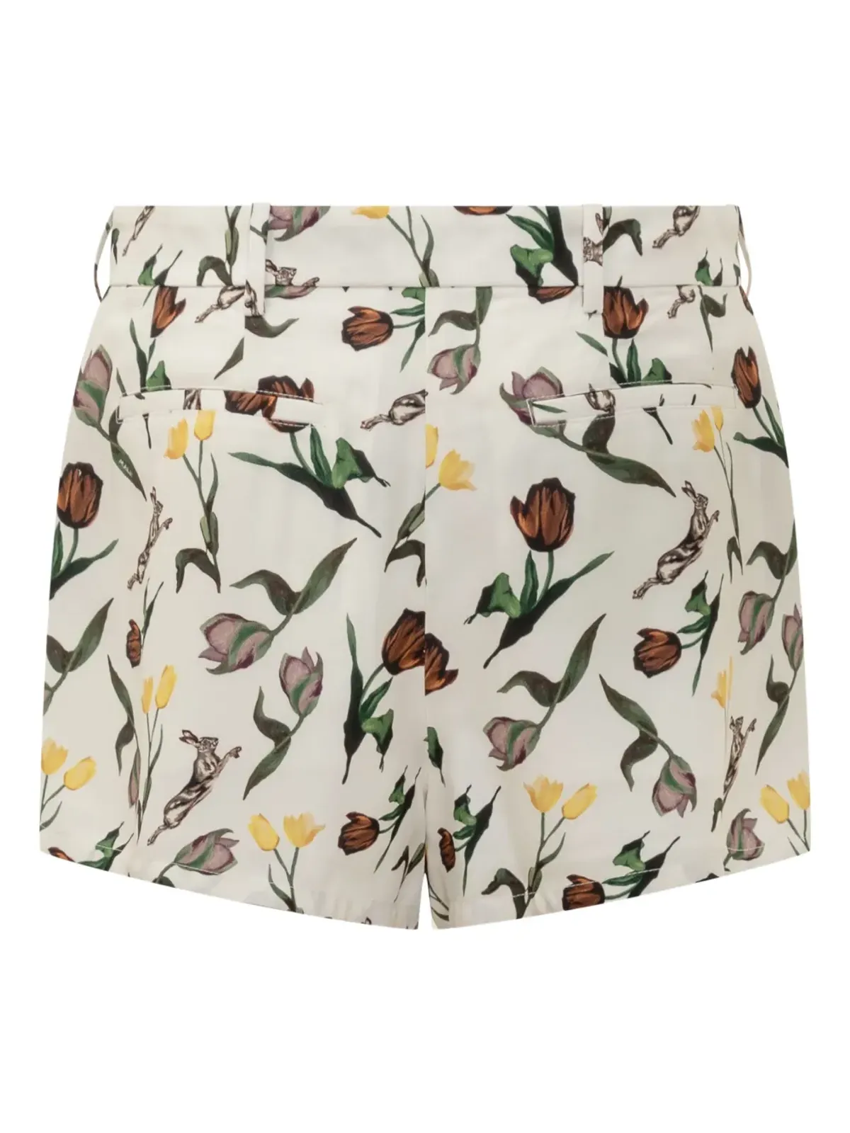 Marni tulip hares-print shorts - White - 画像2
