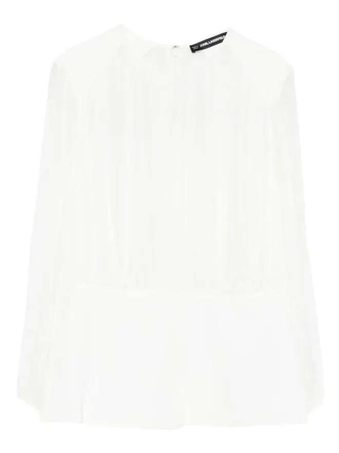 Karl Lagerfeld Karl Lagerfeld プリーツディテール長袖トップの商品画像