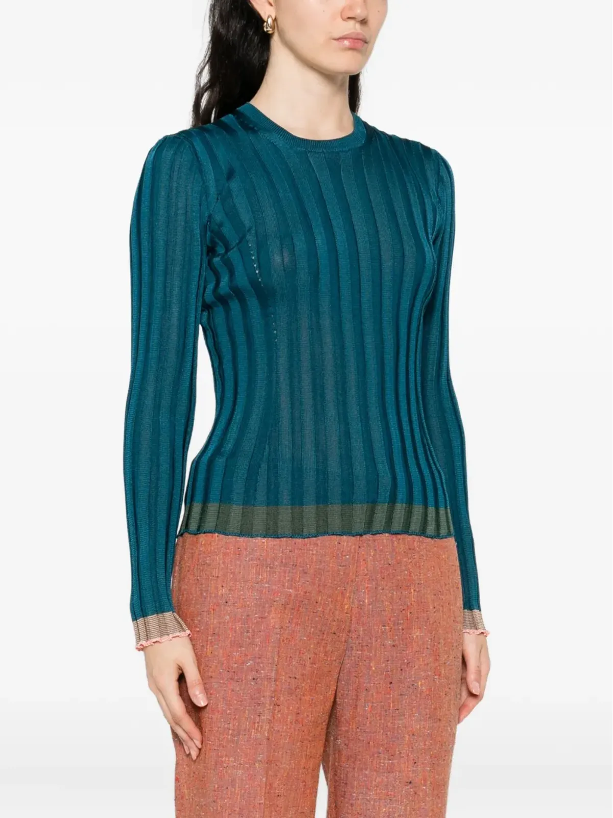 ETRO リブ編みニットセーター - 画像3