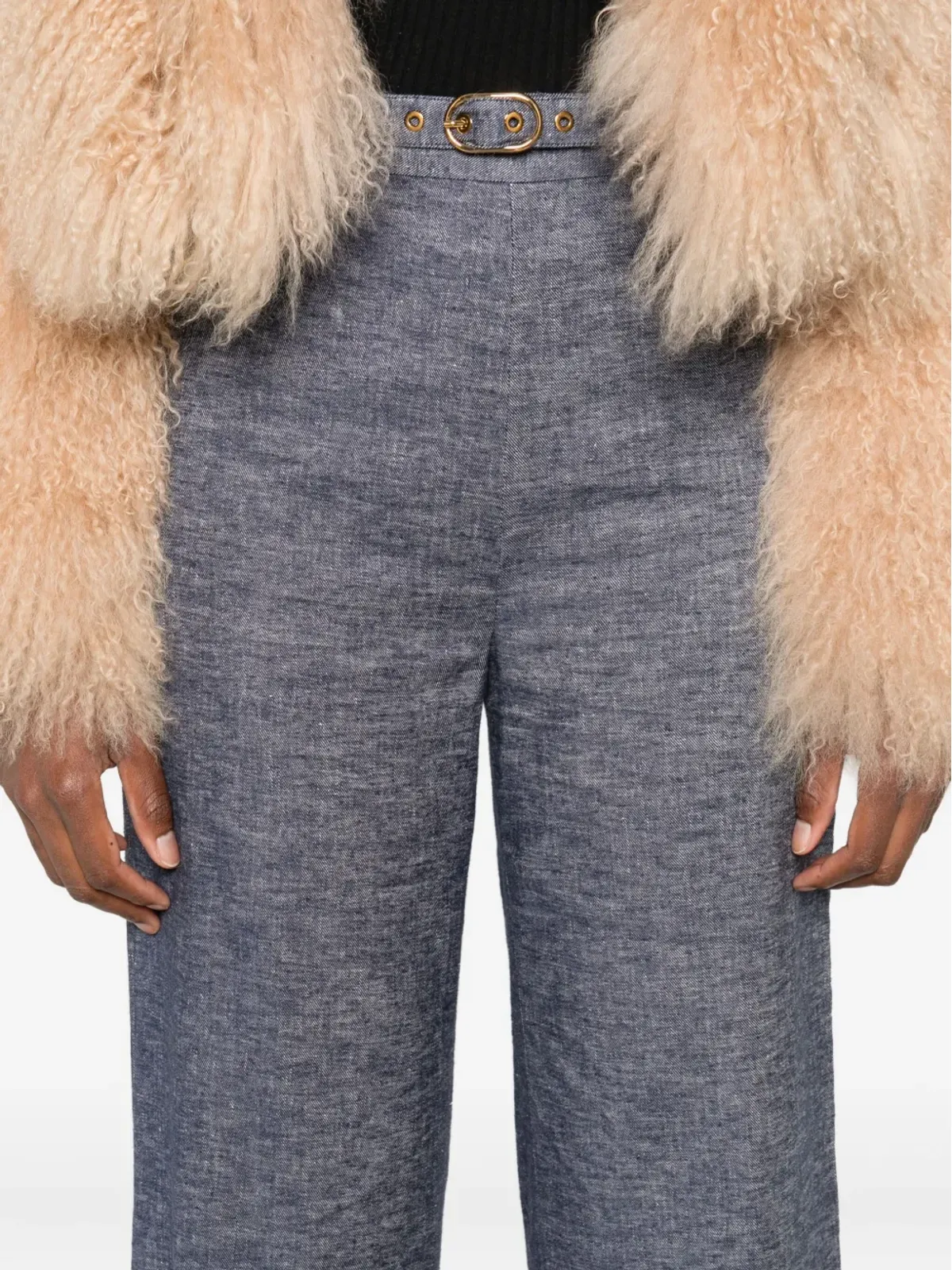 ZIMMERMANN Hypnotic belted flared trousers - Blue - 画像5