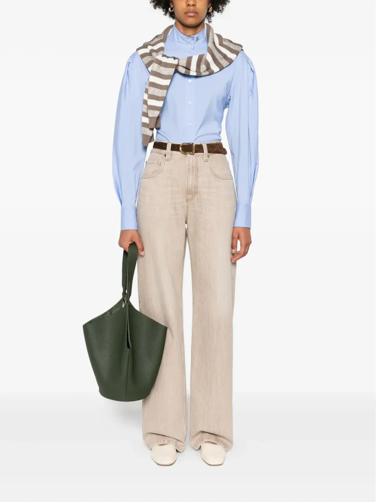 Brunello Cucinelli パフスリーブシャツ - 画像2