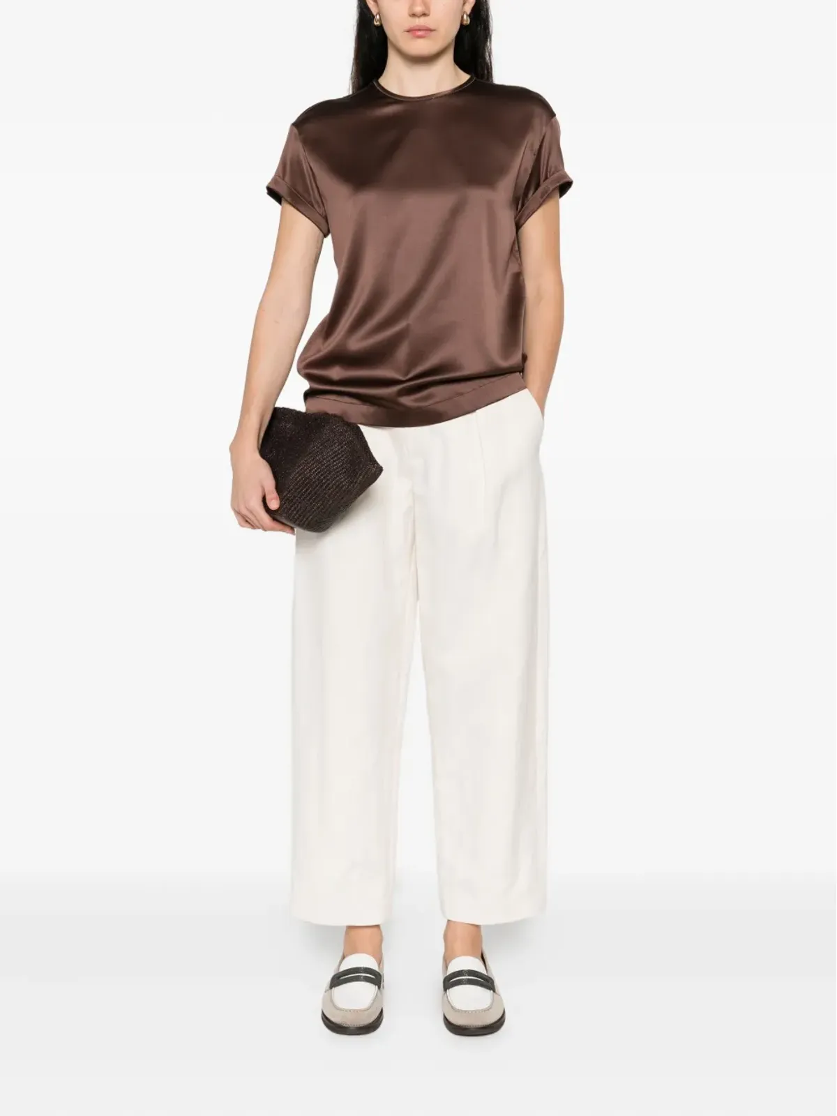 Brunello Cucinelli クリスタル装飾 ブラウス - 画像2