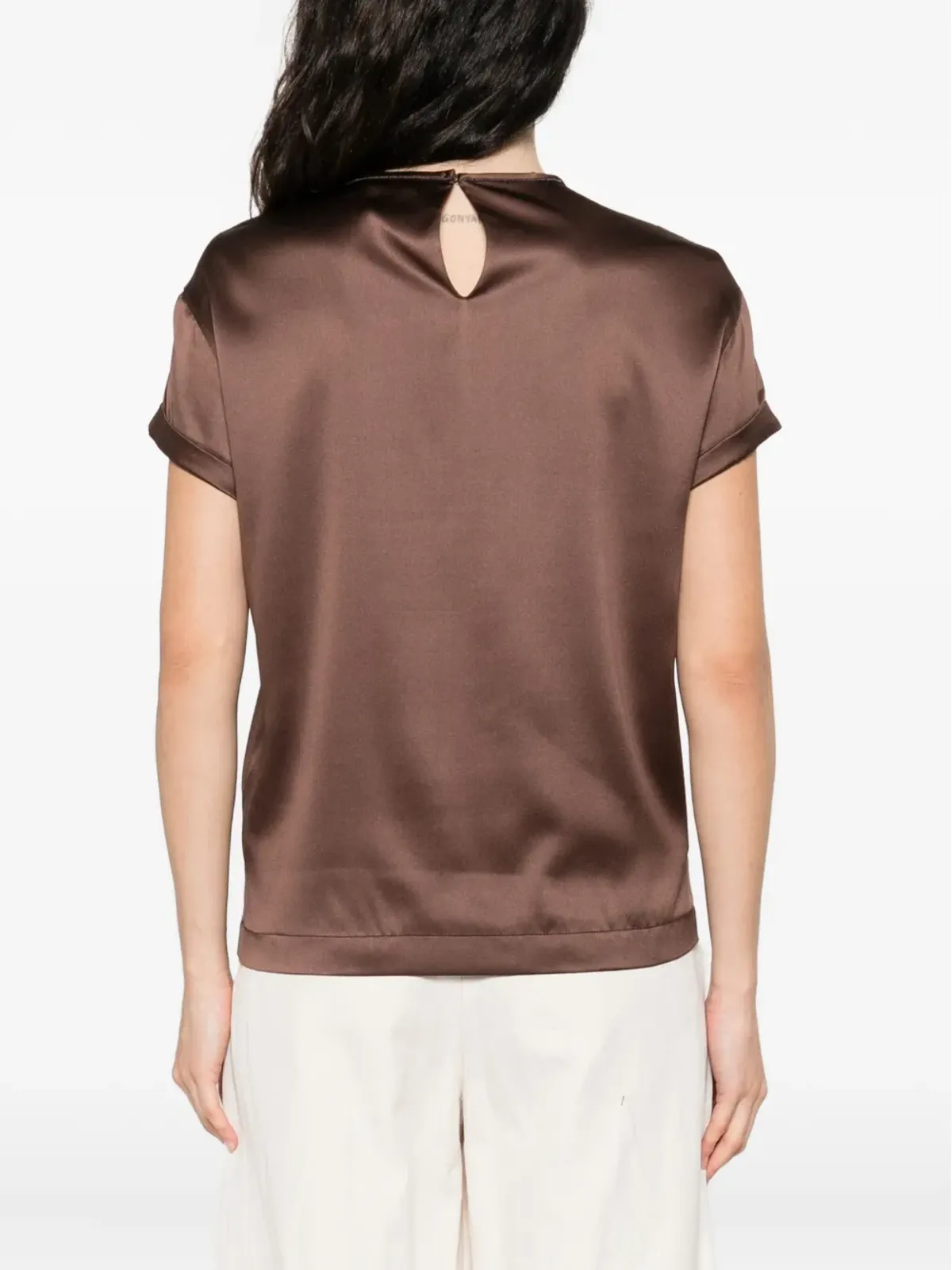 Brunello Cucinelli クリスタル装飾 ブラウス - 画像4