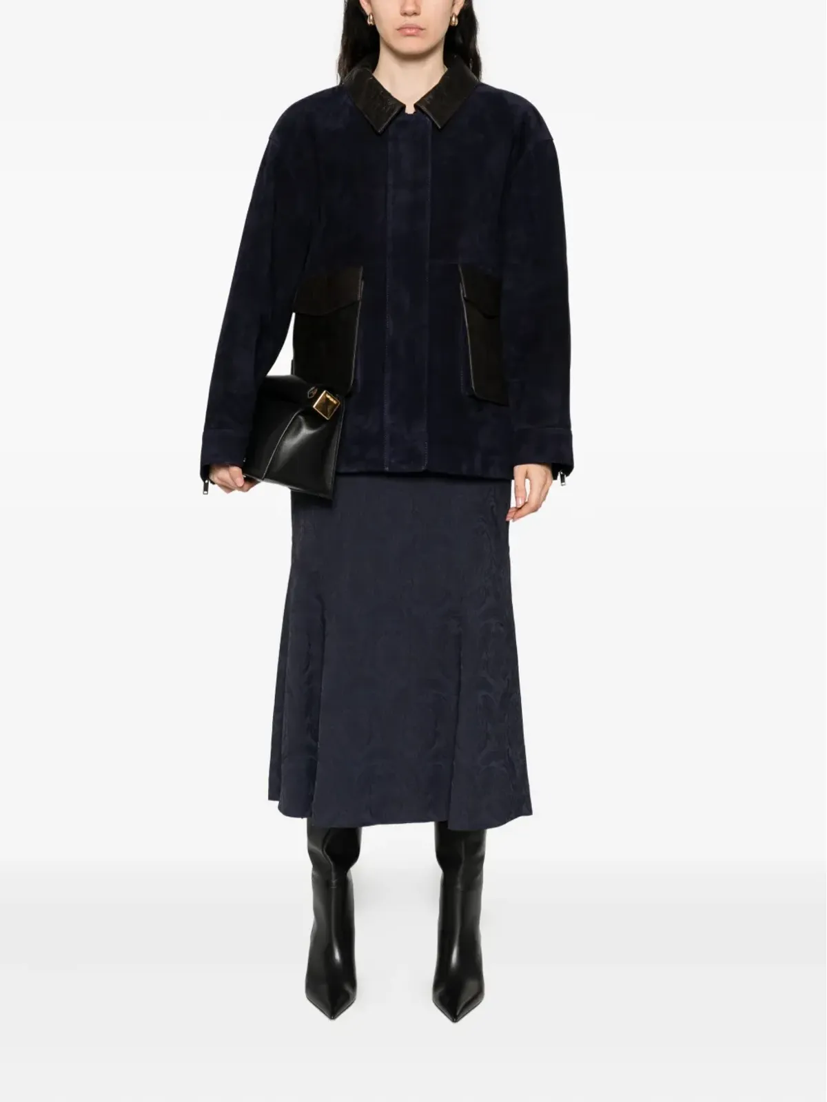 ETRO ダマスク柄ミディスカート - 画像2