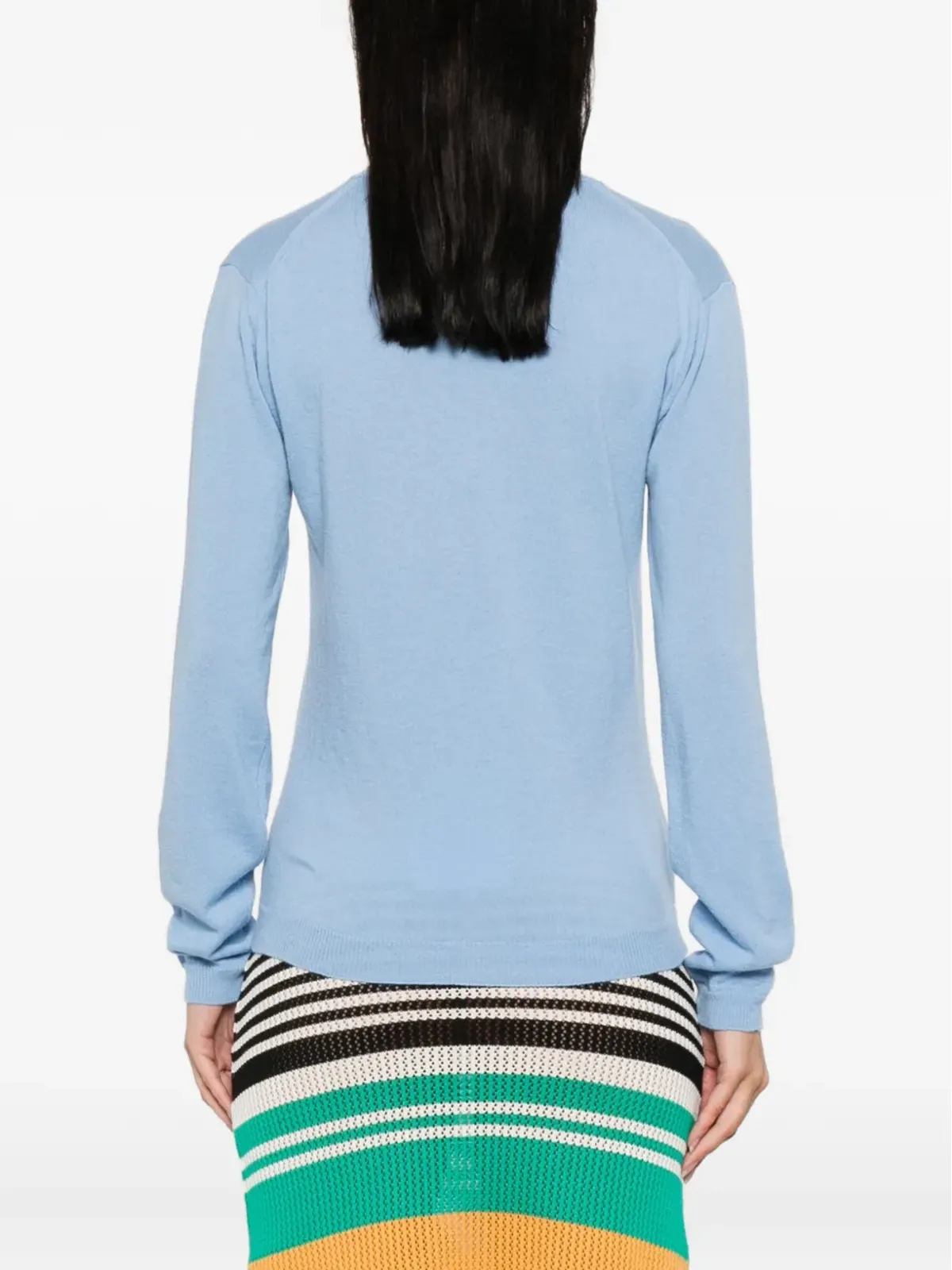 Marni V-neck ウールセーター - ブルー - 画像4
