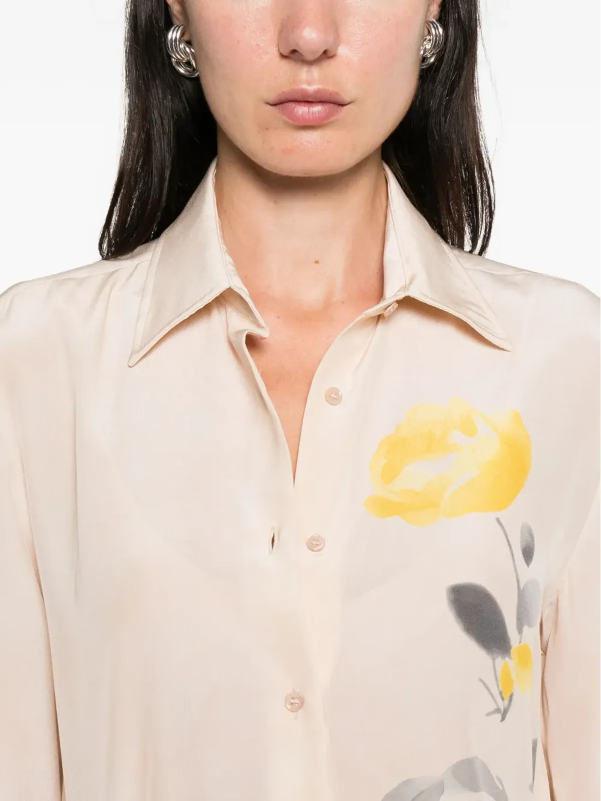 Ermanno Scervino 花柄プリント シルクシャツ - 画像5