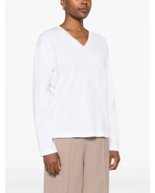 Fabiana Filippi エンベリッシュドVネックTシャツ - サムネイル3