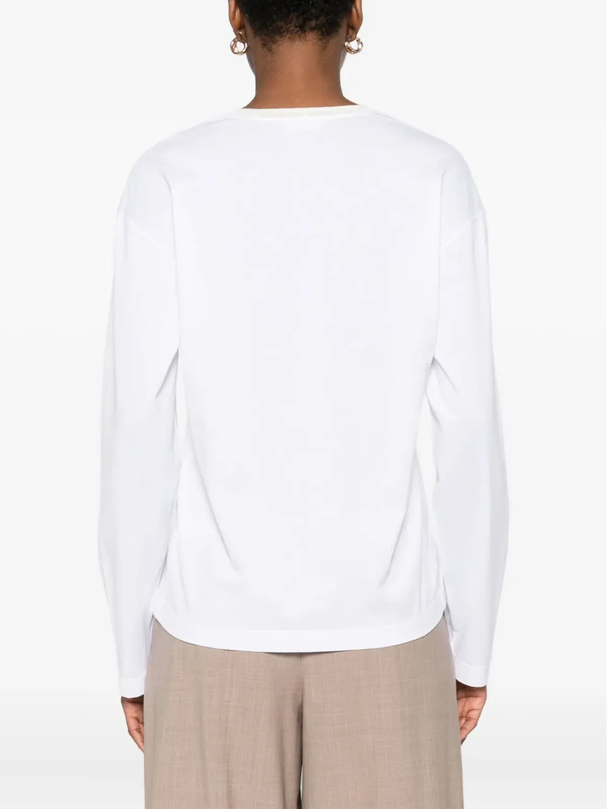 Fabiana Filippi エンベリッシュドVネックTシャツ - 画像4