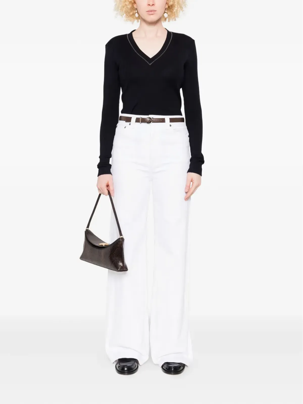 Brunello Cucinelli エンベリッシュドVネックセーター - 画像2