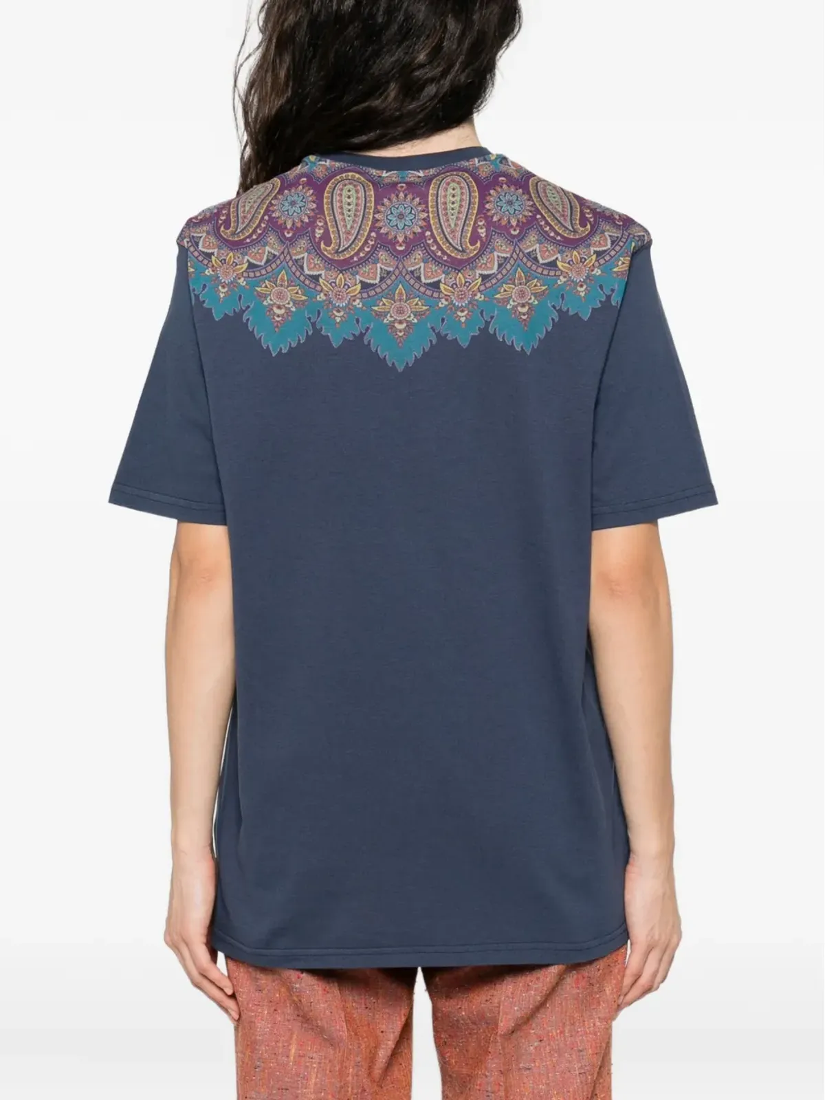 ETRO ペイズリープリント コットンTシャツ - ブルー - 画像4