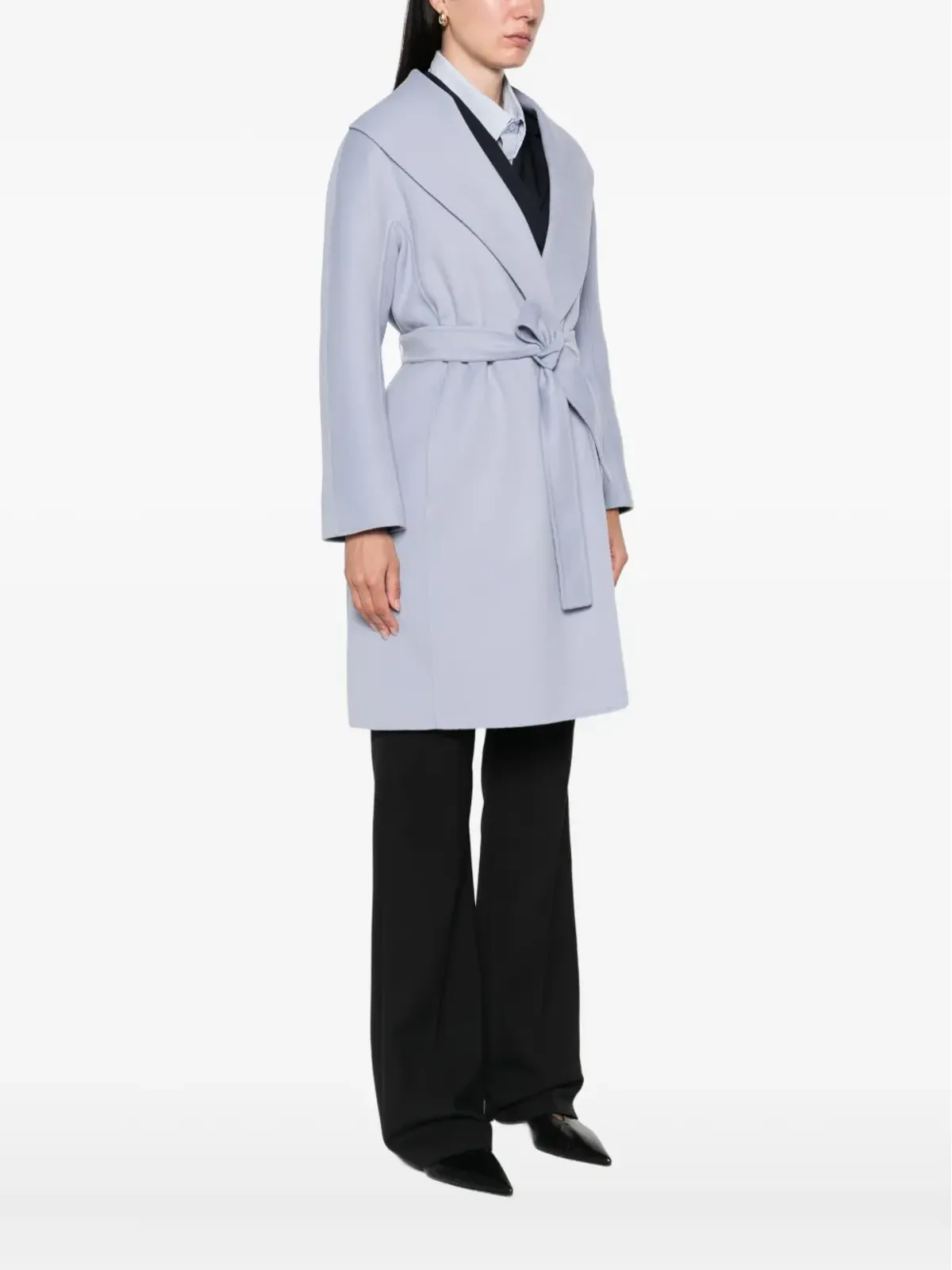 S Max Mara ベルト付きラップコート - 画像3