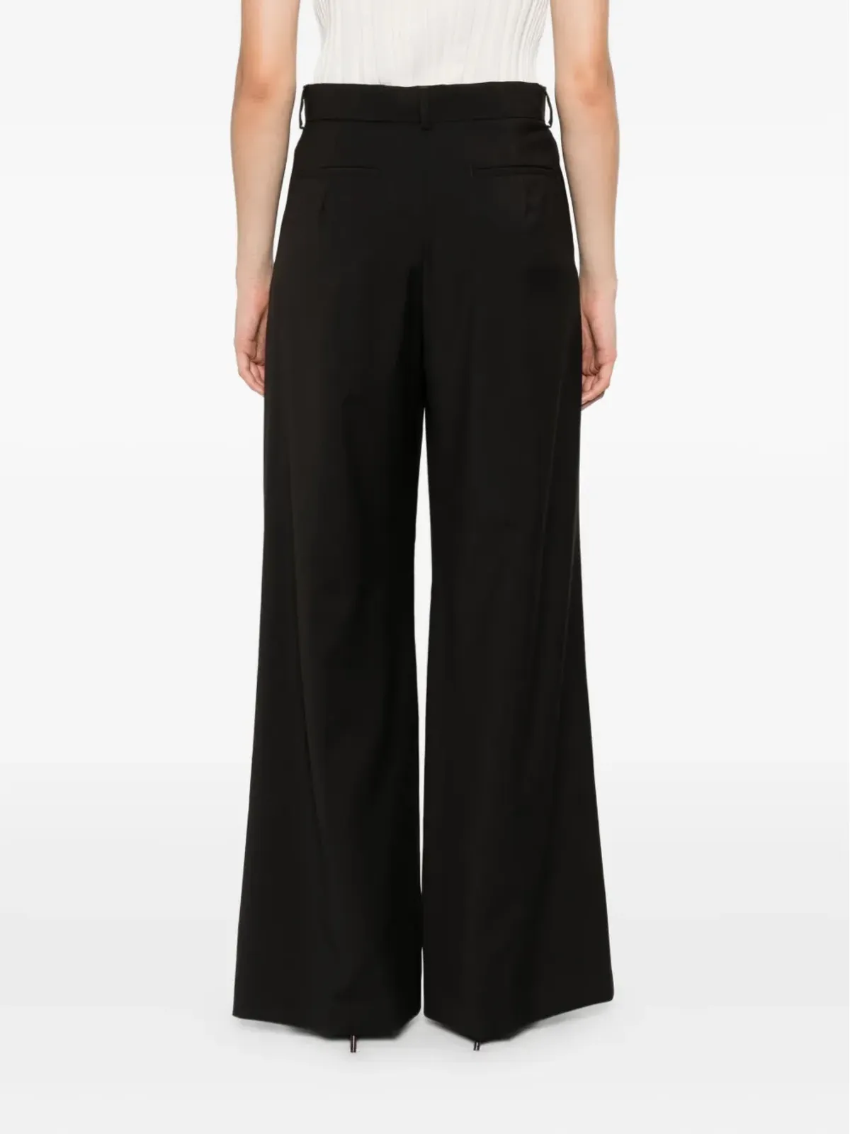 Sportmax プリーツ入り テーラードパンツ - ブラック - 画像4
