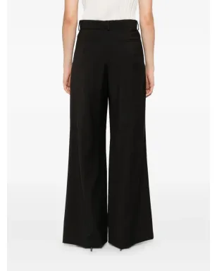 Sportmax プリーツ入り テーラードパンツ - ブラック - サムネイル4
