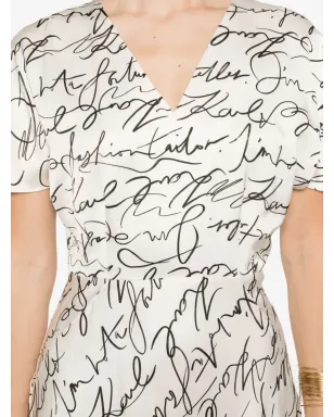 Karl Lagerfeld scribble-print ミディドレス - サムネイル5