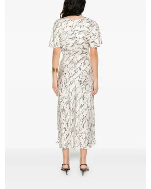 Karl Lagerfeld scribble-print ミディドレス - サムネイル4