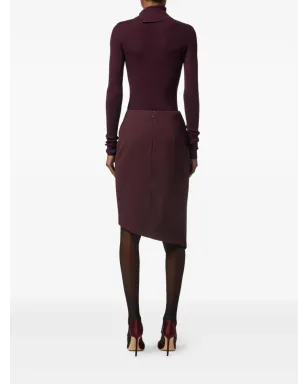 Elisabetta Franchi ロゴプレート付きアシンメトリースカート - サムネイル3