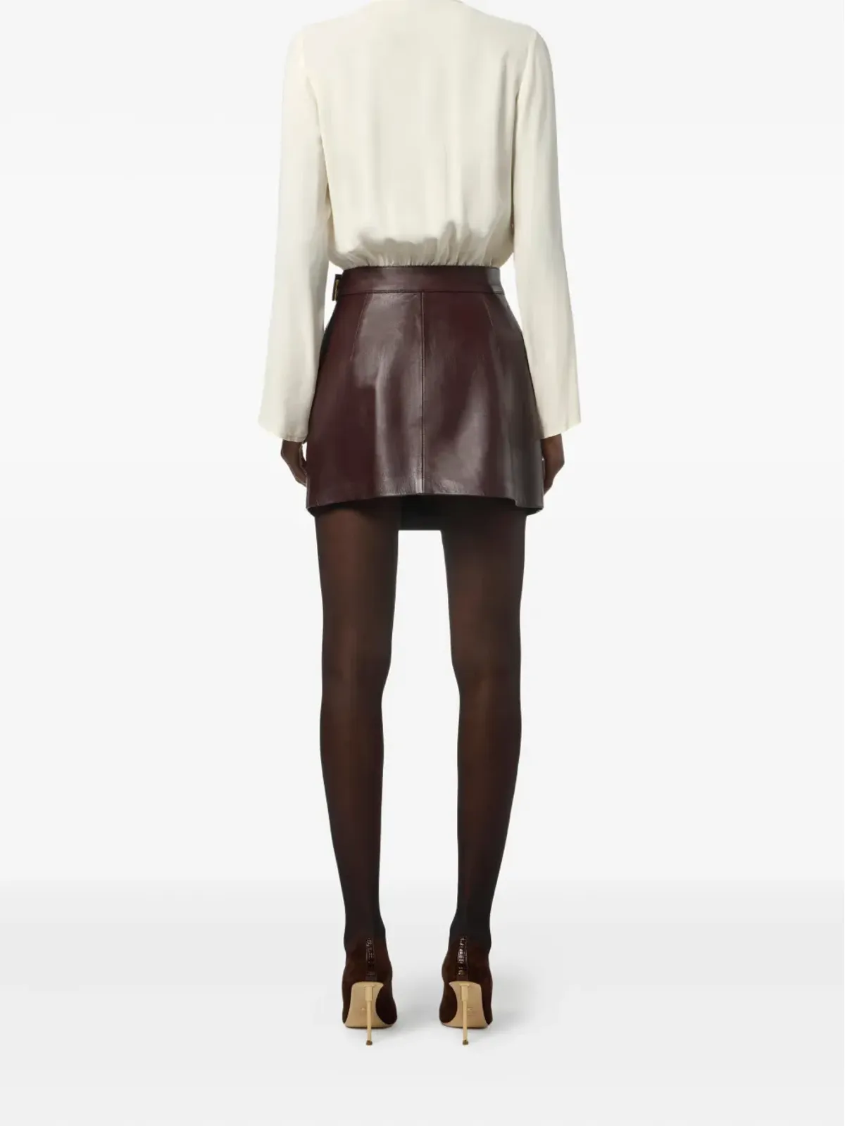 Elisabetta Franchi タッセル付き georgette ボディスーツ - 画像3