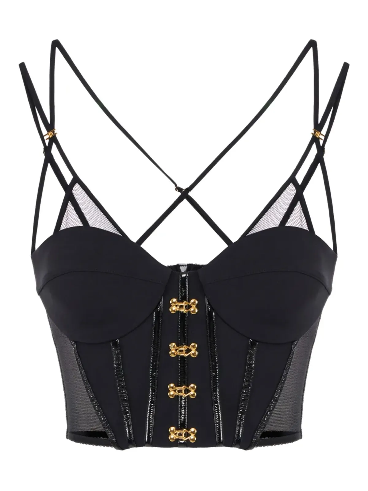Elisabetta Franchi コルセットディテール タンクトップ - 画像1