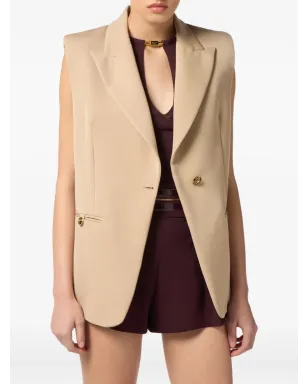 Elisabetta Franchi 飾りボタン付きノースリーブベスト - サムネイル3