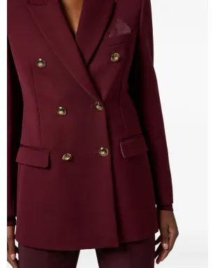 Elisabetta Franchi ジュエルボタン ダブルブレストジャケット（レッド） - サムネイル5