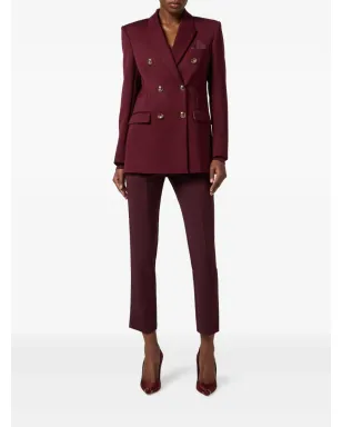 Elisabetta Franchi ジュエルボタン ダブルブレストジャケット（レッド） - サムネイル2