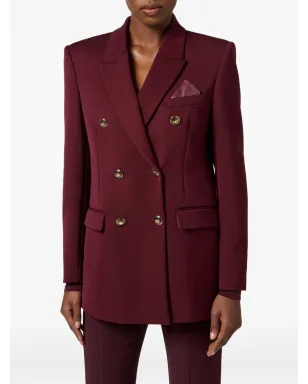 Elisabetta Franchi ジュエルボタン ダブルブレストジャケット（レッド） - サムネイル3