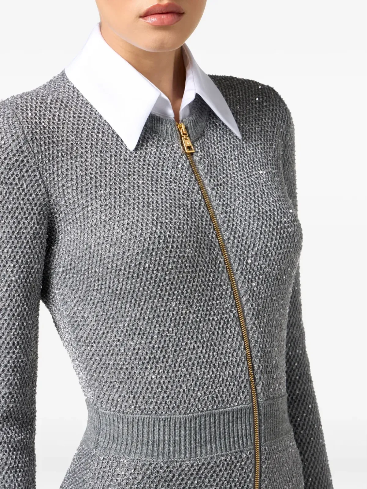 Elisabetta Franchi スパンコール装飾付きニットジャンプスーツ - 画像5