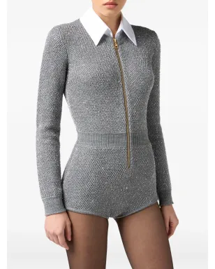 Elisabetta Franchi スパンコール装飾付きニットジャンプスーツ - サムネイル3